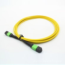 MTP / MPO Cable de conexión de fibra óptica monomodo de 24 canales